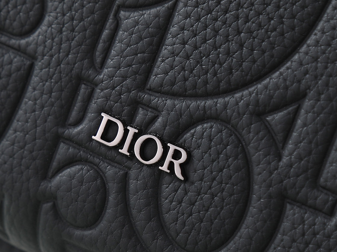Dior Rider Sling Bag "Black Dior Gravity Grained Leather and Black Grained Calfskin"