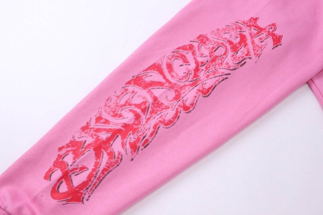 Balenciaga Zip-Up Hoodie "Pink-Red"