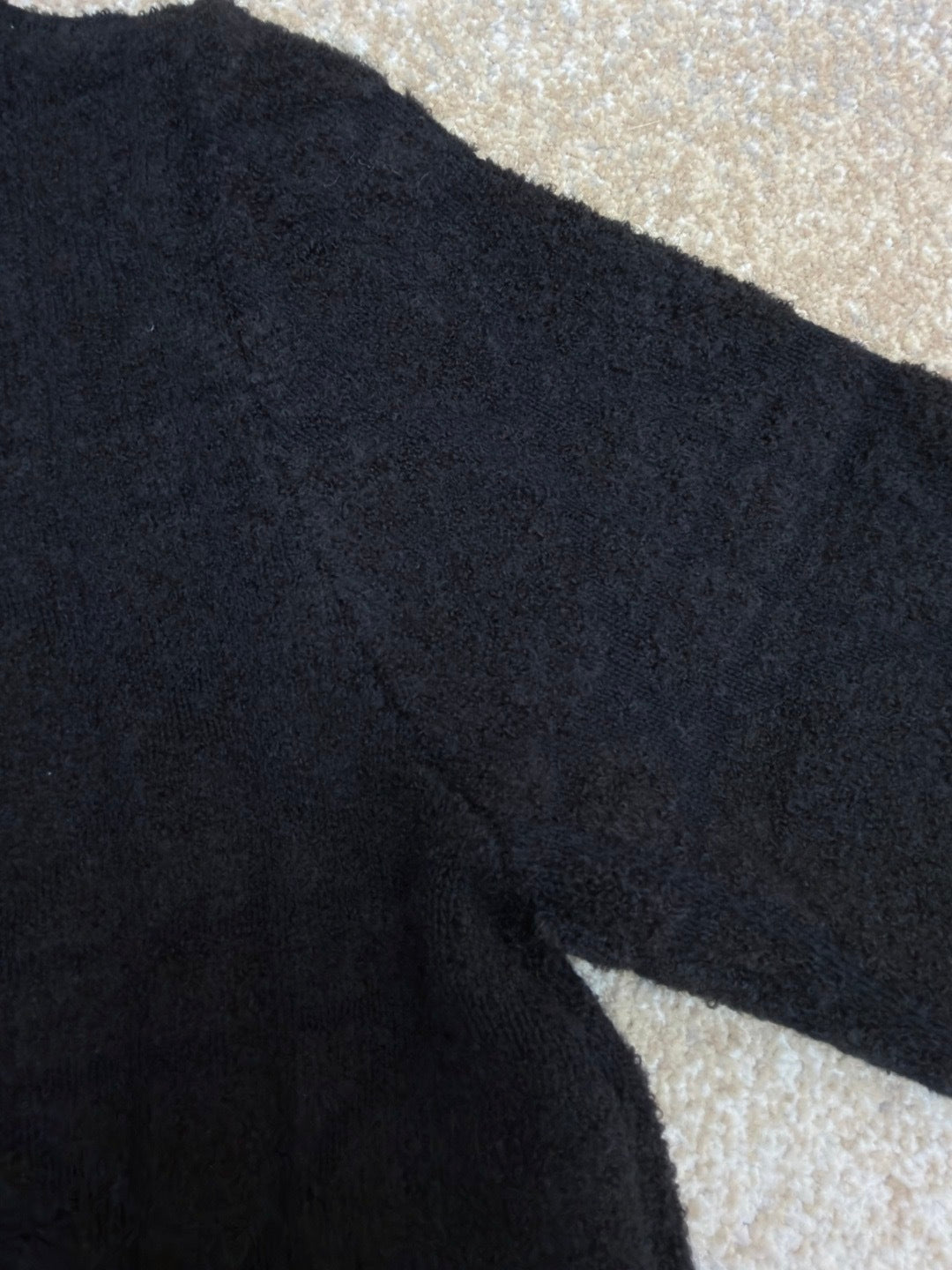 Dior Cannage Hooded Sweatshirt "Black Cotton and Wool Blend Knit"