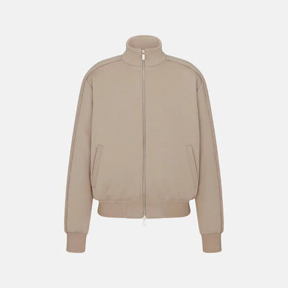 Dior Oblique Track Jacket "Beige Cotton-Blend Jersey"