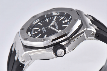 Audemars Piguet Royal Oak Offshore Diver 42mm Black Strap Black Dial