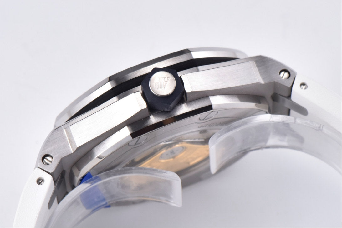 Audemars Piguet Royal Oak Offshore Diver 42mm White Strap White Dial
