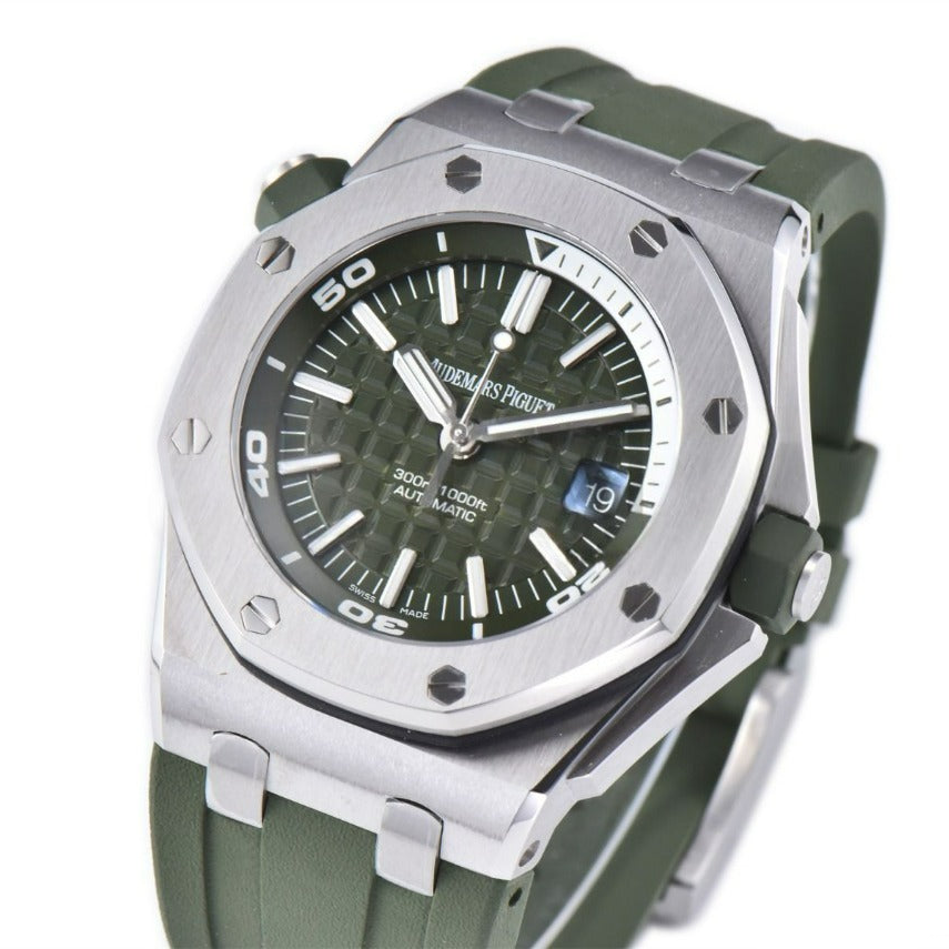 Audemars Piguet Royal Oak Offshore Diver 42mm Green Strap Green Dial