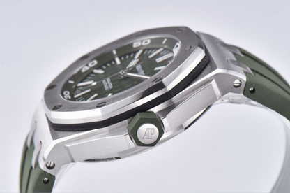 Audemars Piguet Royal Oak Offshore Diver 42mm Green Strap Green Dial