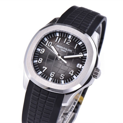 Patek Philippe Aquanaut 40mm Black Rubber Strap Black Dial