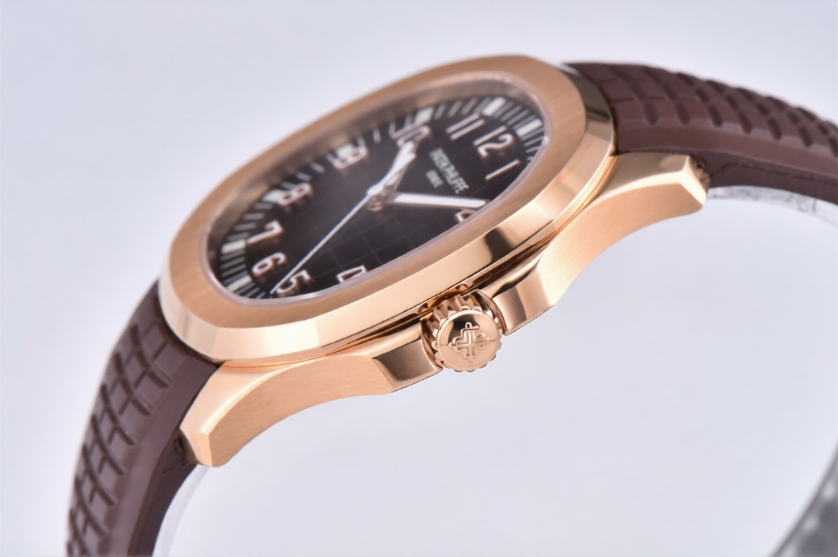 Patek Philippe Aquanaut 40mm Rose Gold Brown Rubber Brown Dial