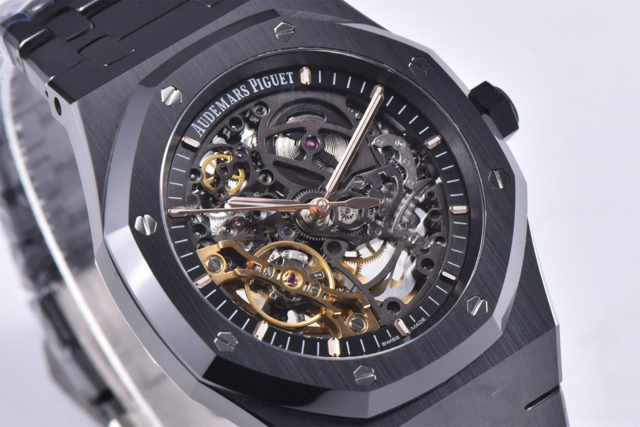 Audemars Piguet Royal Oak Black Ceramic Skeleton 41mm Black Dial