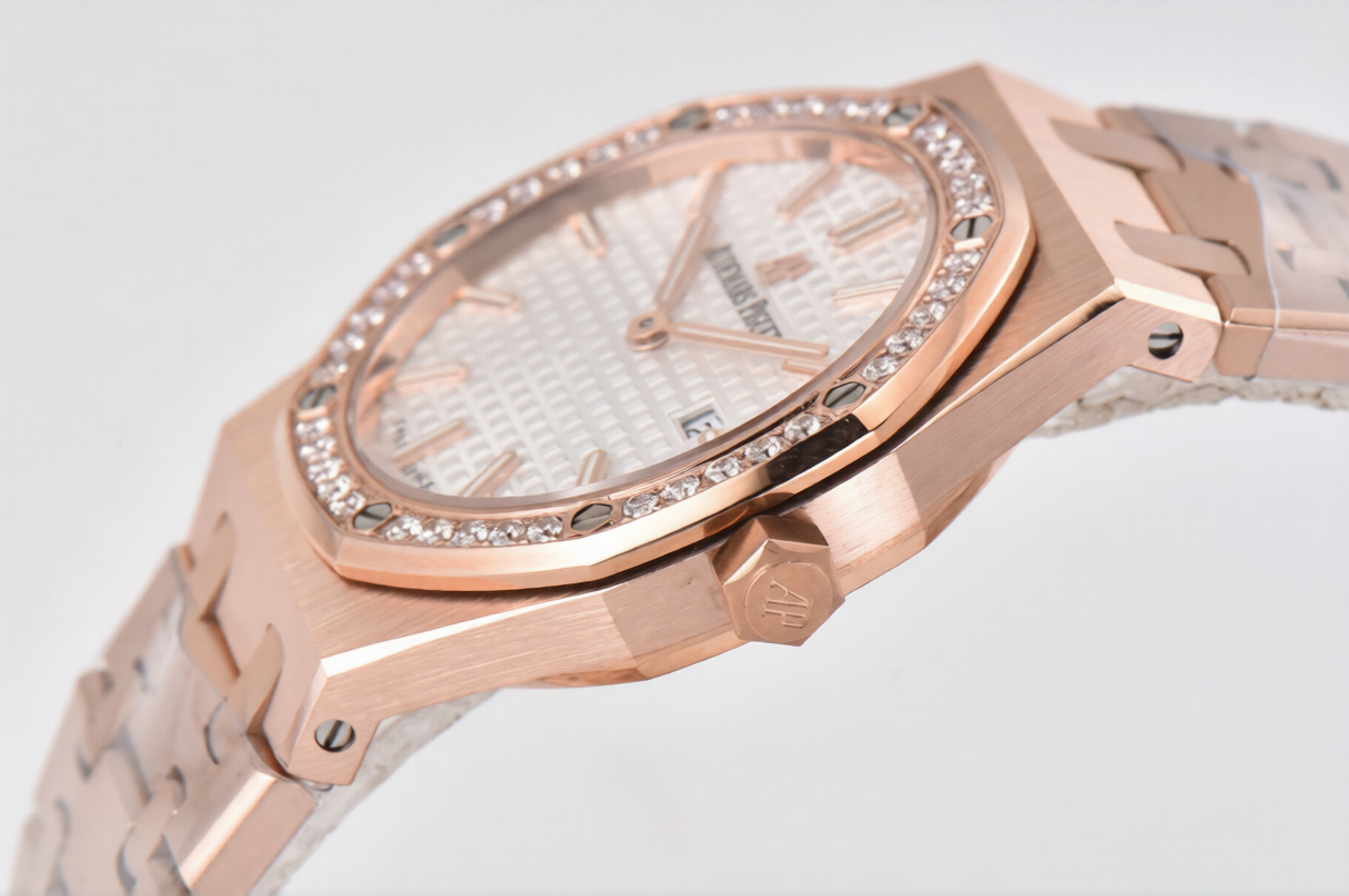 Audemars Piguet Royal Oak 33mm Rose Gold White Dial