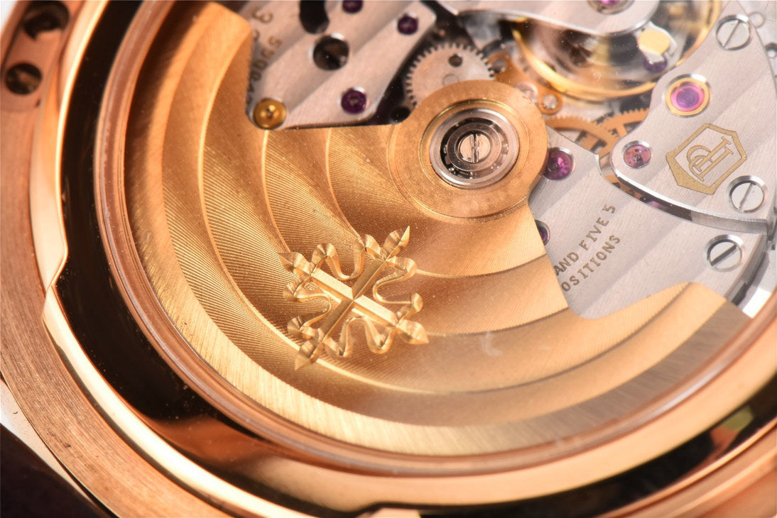 Patek Philippe Calatrava 39mm Rose Gold Brown Leather Cream Dial