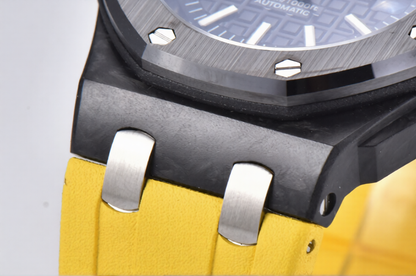 Audemars Piguet Royal Oak Offshore Diver 42mm Yellow Strap Black Dial Forged Carbon