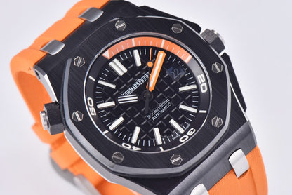 Audemars Piguet Royal Oak Offshore Diver 42mm Orange Strap Black Dial