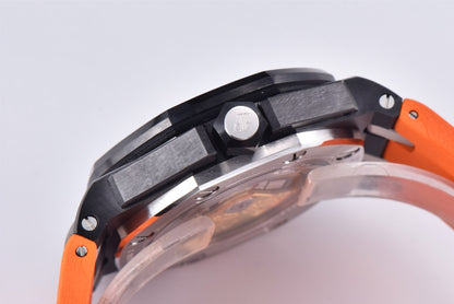Audemars Piguet Royal Oak Offshore Diver 42mm Orange Strap Black Dial