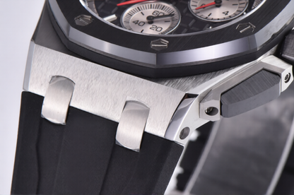 Audemars Piguet Royal Oak Offshore Diver 43mm Black Strap Black-Silver Dial