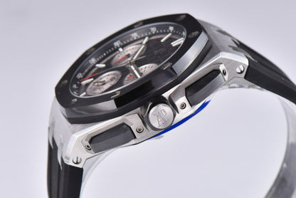 Audemars Piguet Royal Oak Offshore Diver 43mm Black Strap Black-Silver Dial
