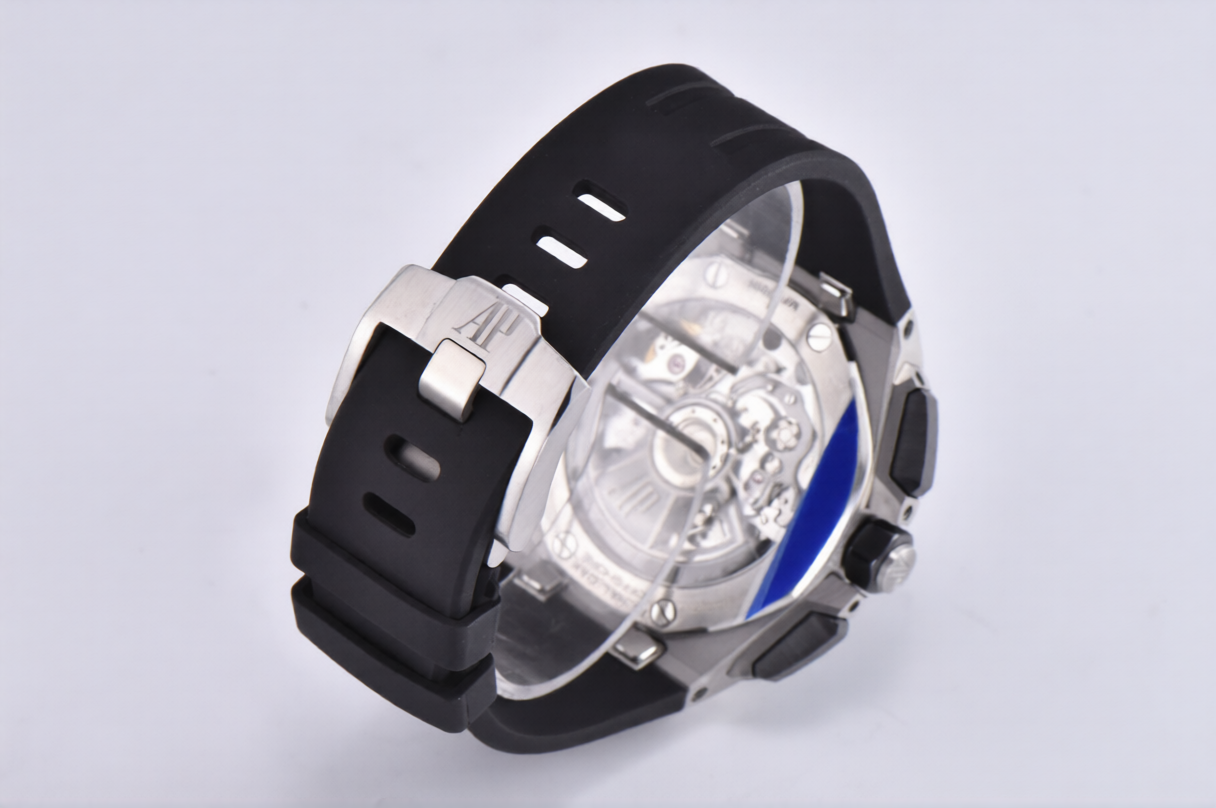 Audemars Piguet Royal Oak Offshore Diver 43mm Black Strap Black-Silver Dial
