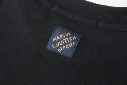 Louis Vuitton Flock Print Gradient Long-Sleeved Crewneck "Black"