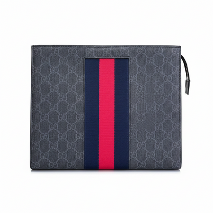 Gucci GG Supreme Sherry Line GG Web Pouch