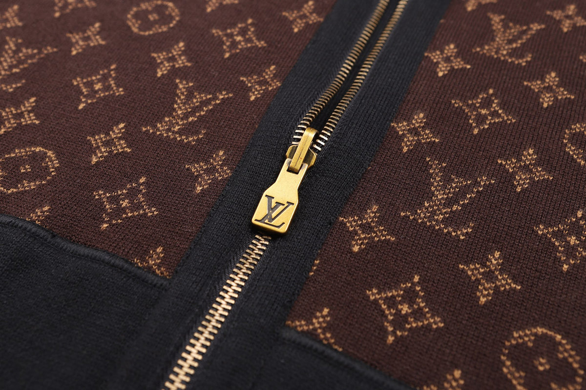 Louis Vuitton Monogram Reversible Double Face Knitted Hooded Blouson "Black"