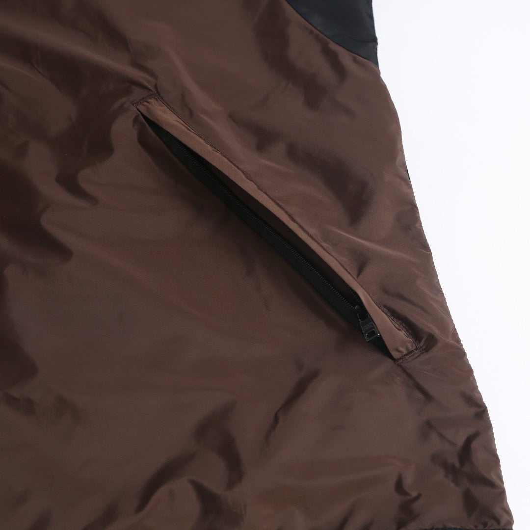 Prada Re-Nylon Reversible Jacket "Cocoa Brown-Black"