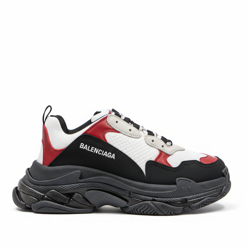 Balenciaga Triple S "White-Red-Black"