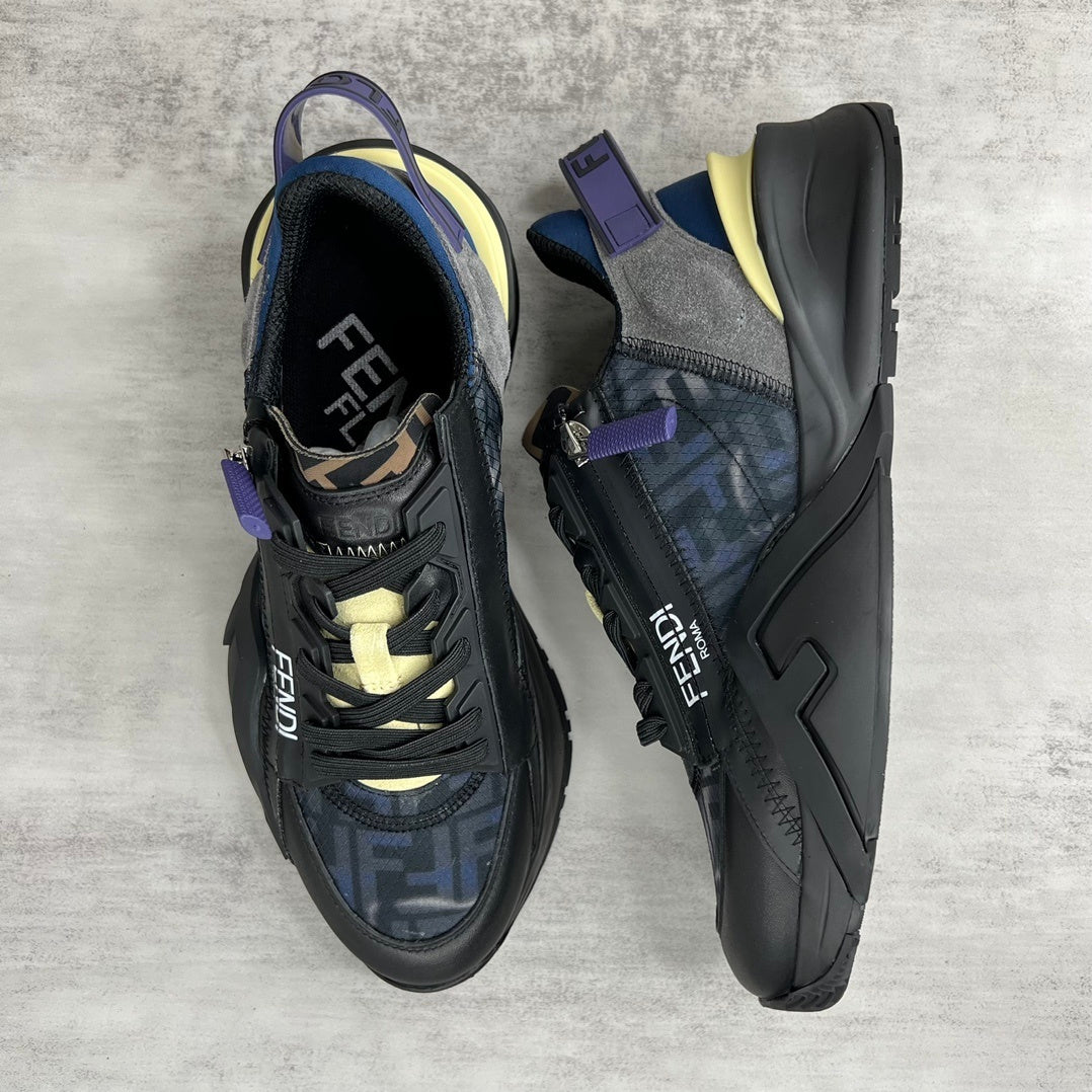 Fendi Flow "Black-Blue Monogram"