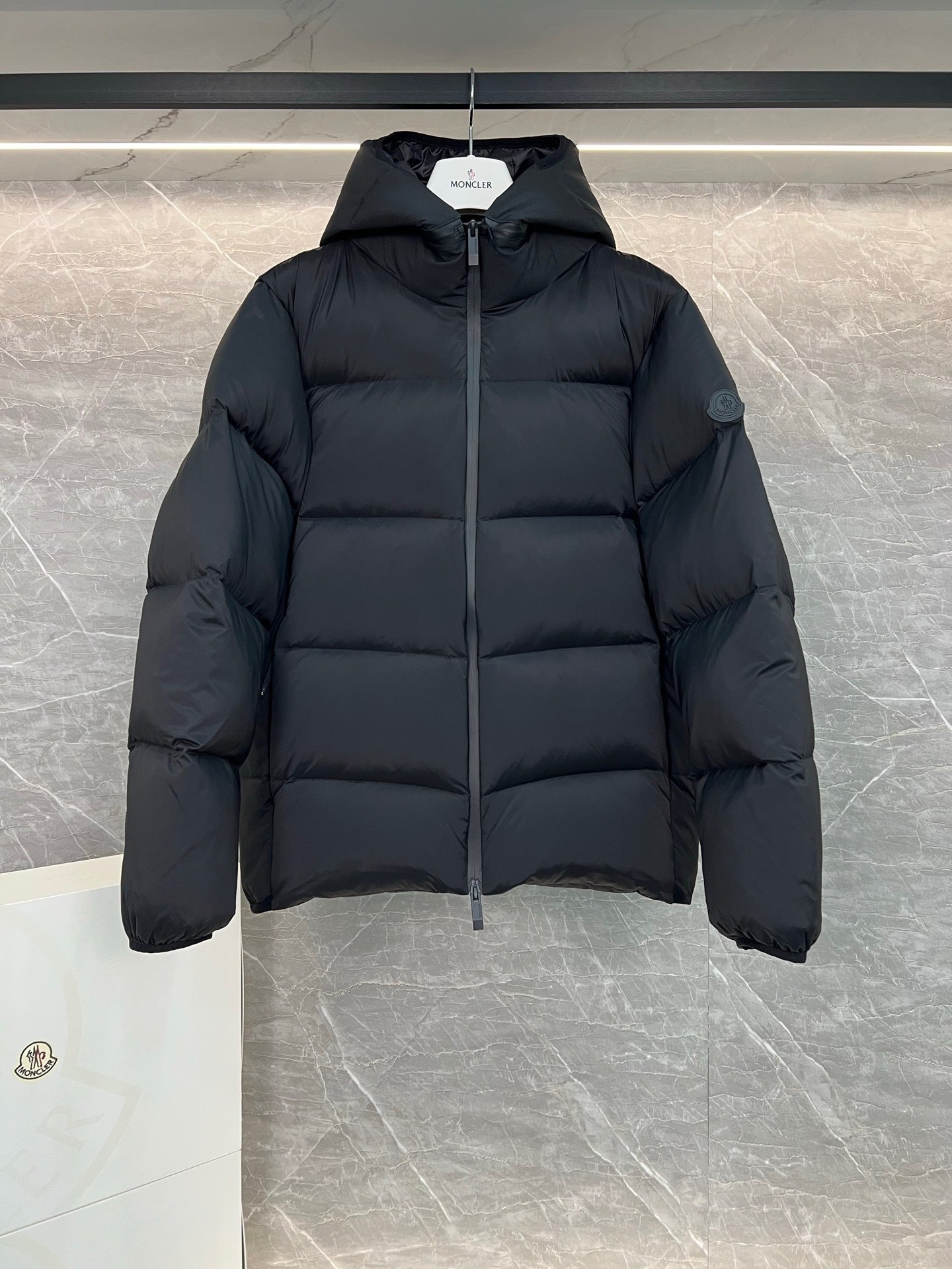Moncler Forez Hooded Short Down Jacket "Black"