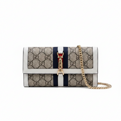 Gucci Jackie 1961 GG Continental Chain Wallet