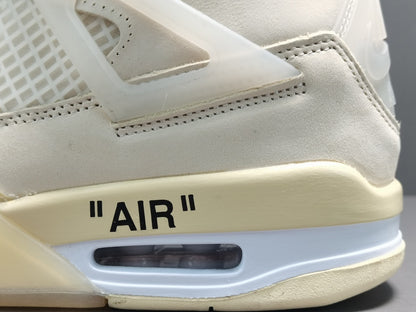 Off-White x Air Jordan 4 Retro SP "Sail"