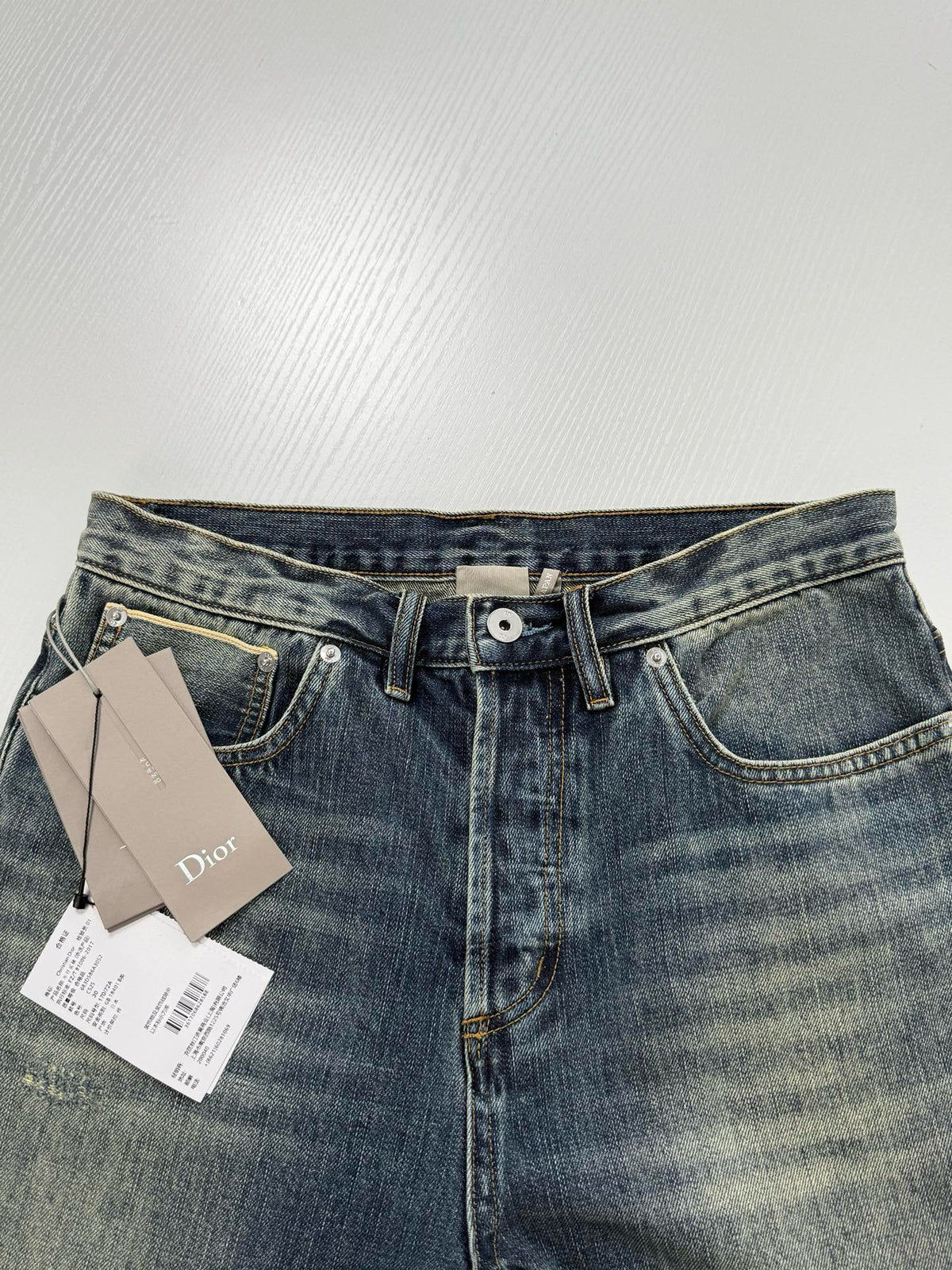 Dior Jeans with Patchwork Effect "Blue Cotton Twill"