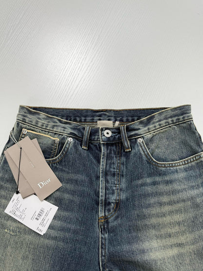 Dior Jeans with Patchwork Effect "Blue Cotton Twill"