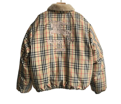 Supreme x Burberry Shearling Collar Down Jacket "Brown"