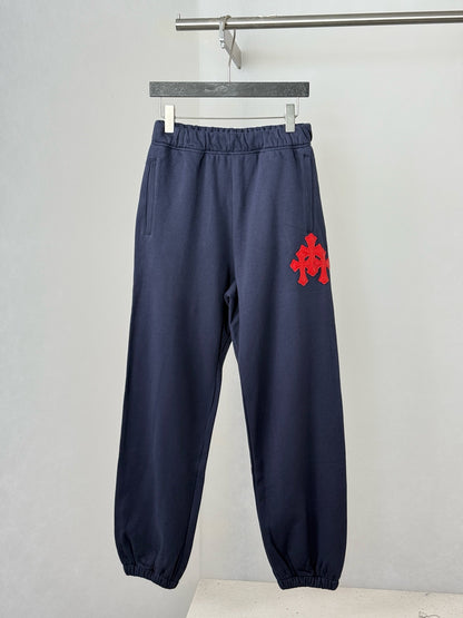 Chrome Hearts Paper Jam Triple Cross Sweatpants "Navy"