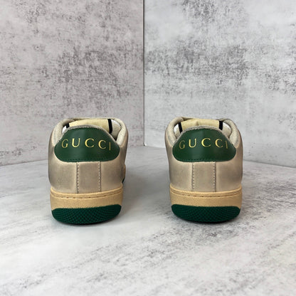 Gucci Screener "Distressed Beige-Green-White"