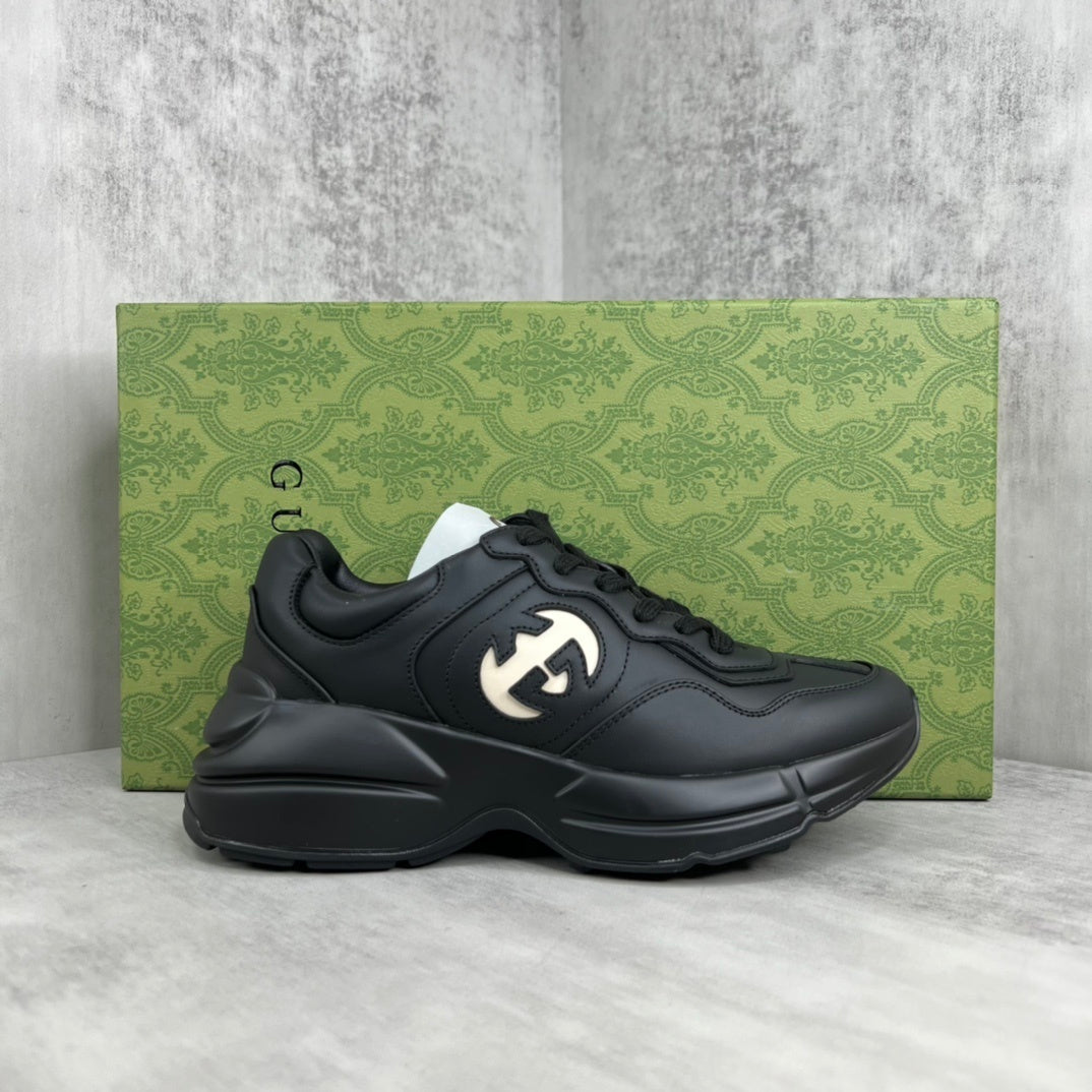 Gucci Rhyton Interlocking G "Black-White"