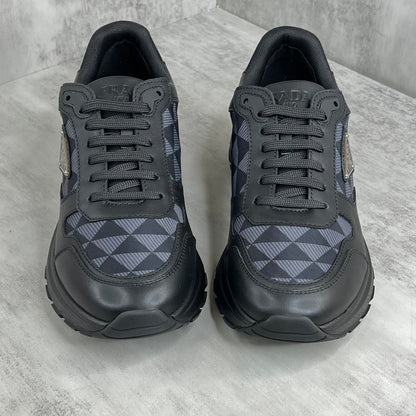 Prada Leather and Re-Nylon Sneakers "Black"