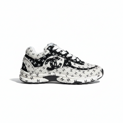 Chanel 22A "White-Black All Over Logo"
