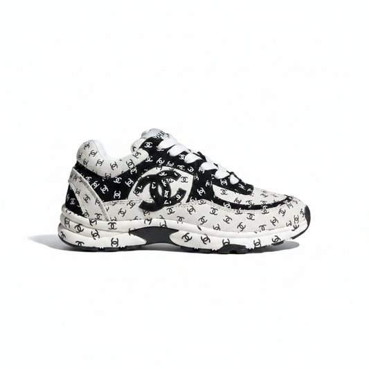 Chanel 22A "White-Black All Over Logo"