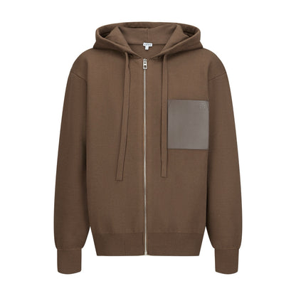 Loewe Zip-up Hoodie in Cotton "Brown"