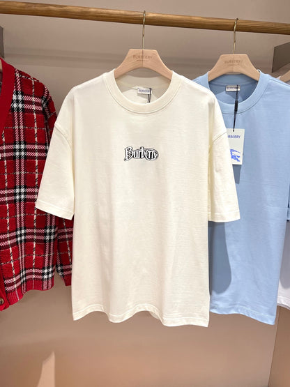 Burrberry Logo Cotton T-Shirt "White"
