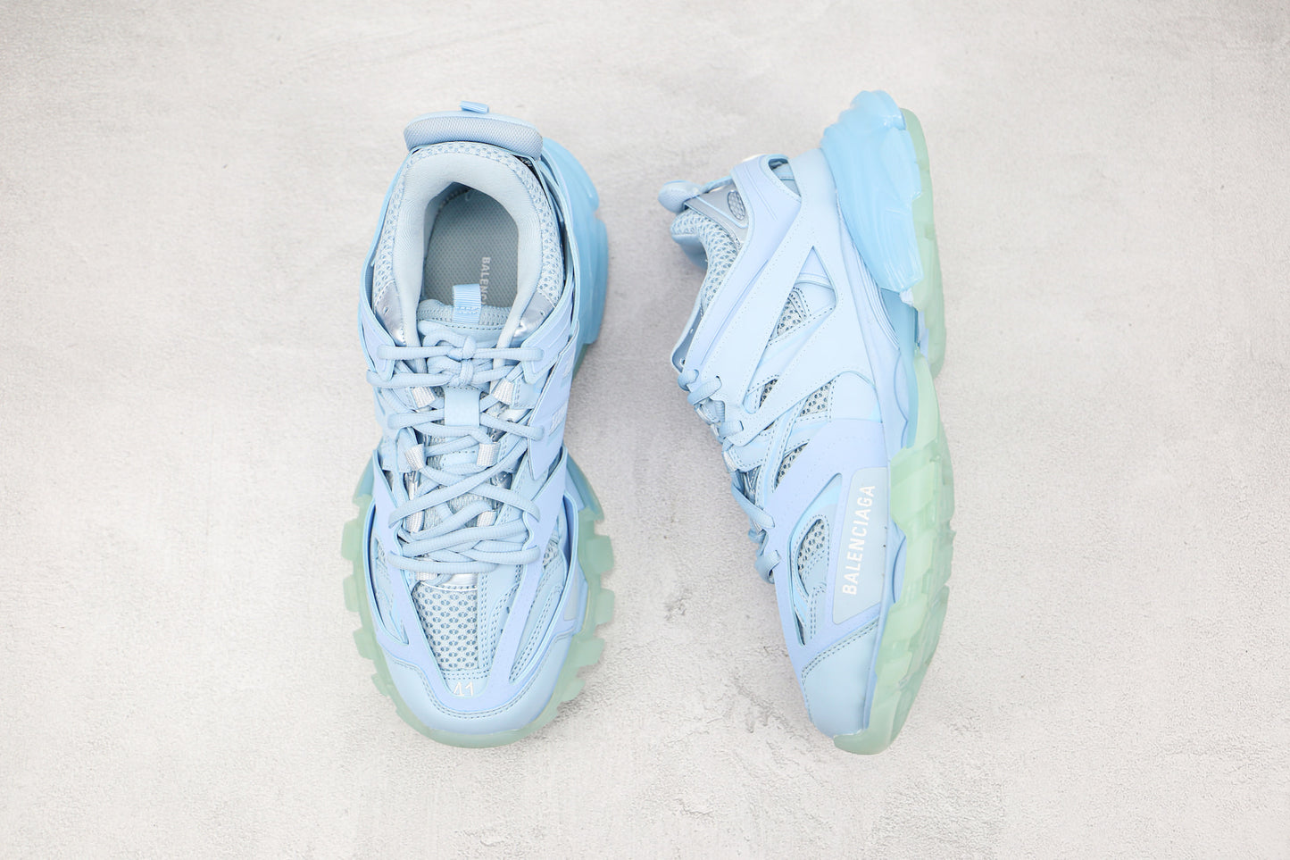 Balenciaga Track "Light Blue Clear Sole"