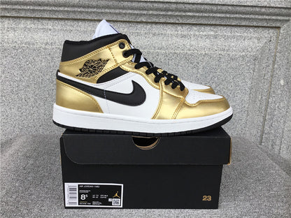 Air Jordan 1 Mid SE "Gold-Black-White"