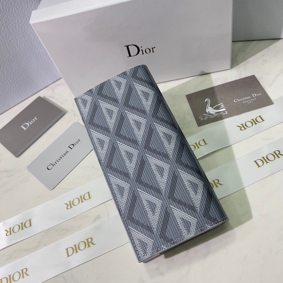 Dior Long Wallet CD Diamond Coated Canvas