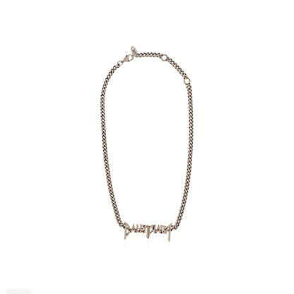 Balenciaga Mettalic Logo Necklace