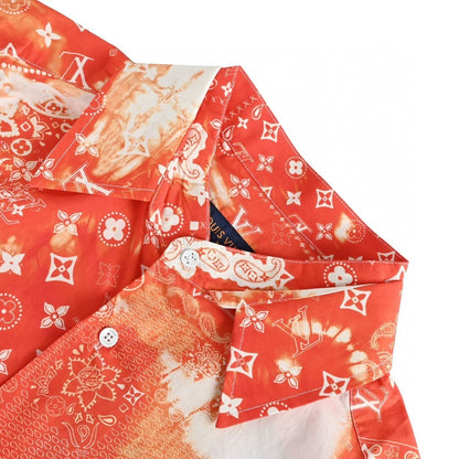 Louis Vuitton Monogram Bandana Short Shirt "Orange-White"