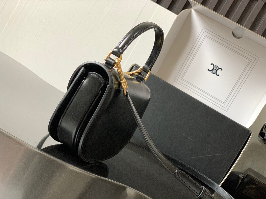 Celine Mini Besace Clea in Shiny Calfskin