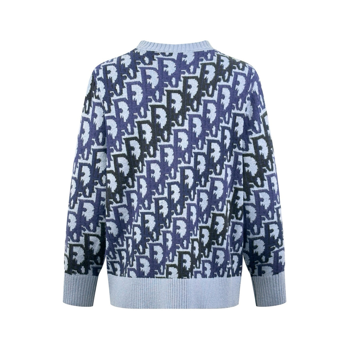 Dior Oblique Sweater "Blue Wool Jacquard"