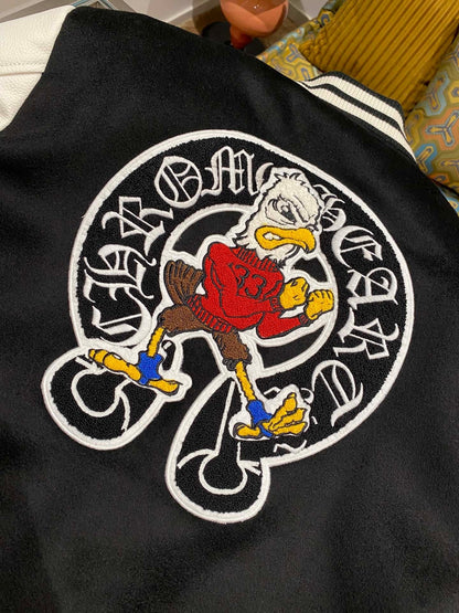 Chrome Hearts Timmy Varisity Leather Jacket "Black-White"