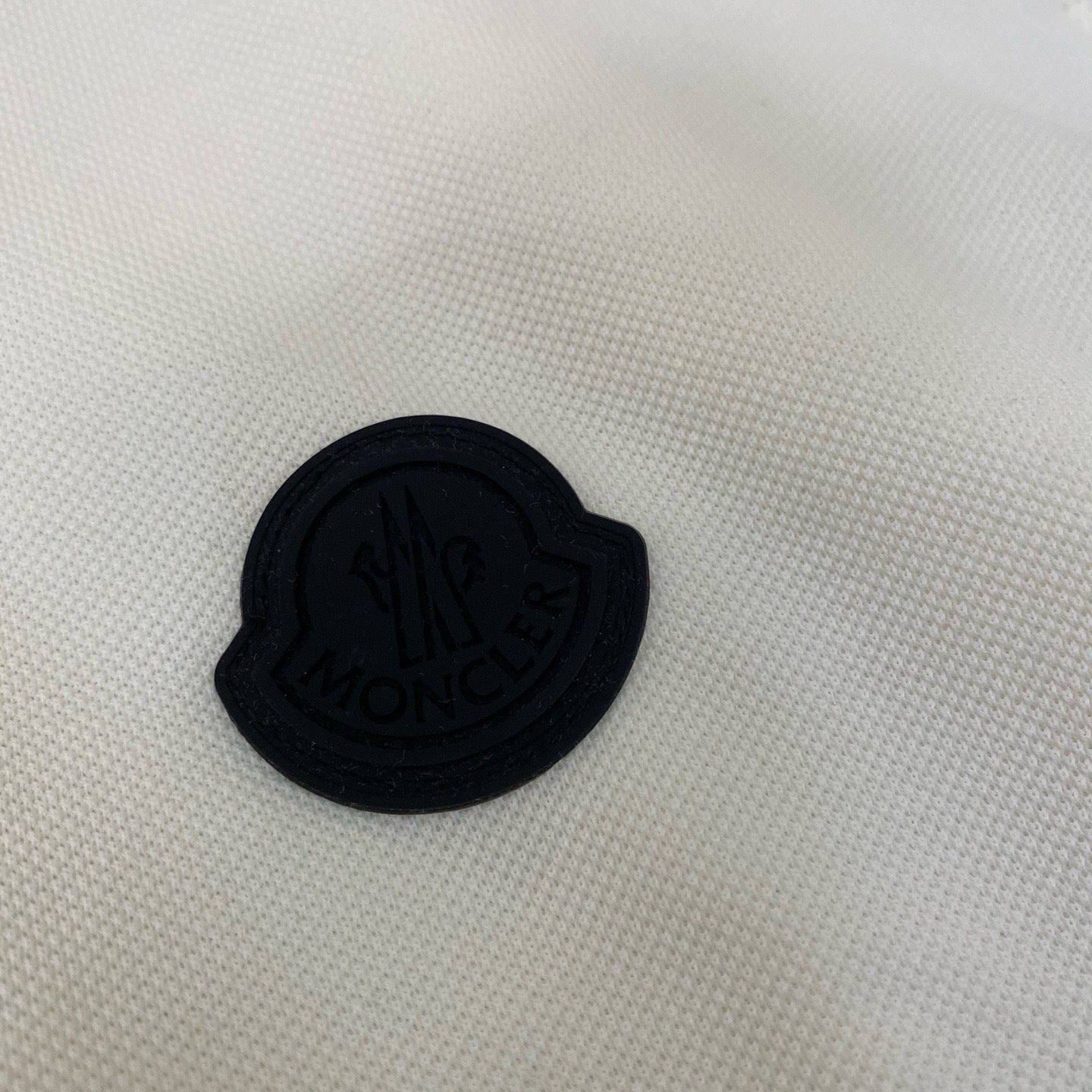 Moncler Logo Patch Cotton Polo T-Shirt "White"