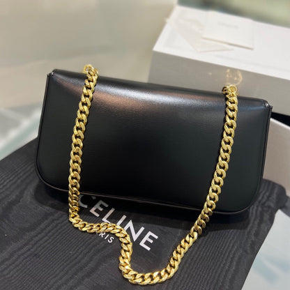 Celine Chain Shoulder Bag Claude in Shiny Calfskin