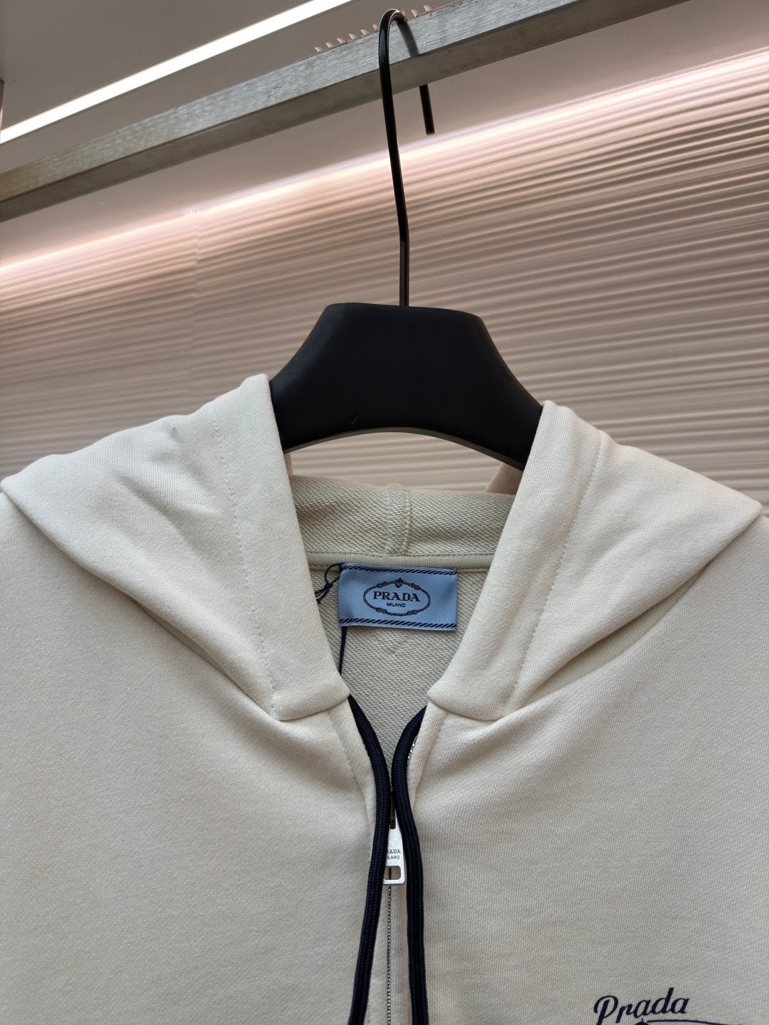 Prada Zip Hoodie "White"